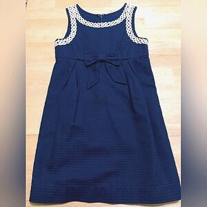 Lilly Pulitzer girls navy sheath with gold rope trim, size 7